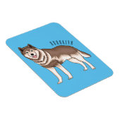 Illustration des sibirischen Husky-Cartoon Magnet (Rechte Seite)
