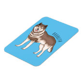 Illustration des sibirischen Husky-Cartoon Magnet (Linke Seite)