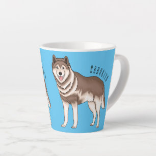 Illustration des sibirischen Husky-Cartoon Milchtasse