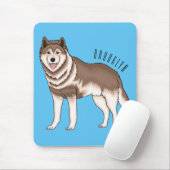 Illustration des sibirischen Husky-Cartoon Mousepad (Mit Mouse)