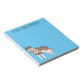 Illustration des sibirischen Husky-Cartoon Notizblock (angewinkelt)