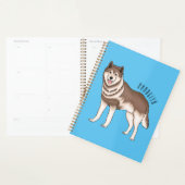 Illustration des sibirischen Husky-Cartoon Planer (Anzeige)