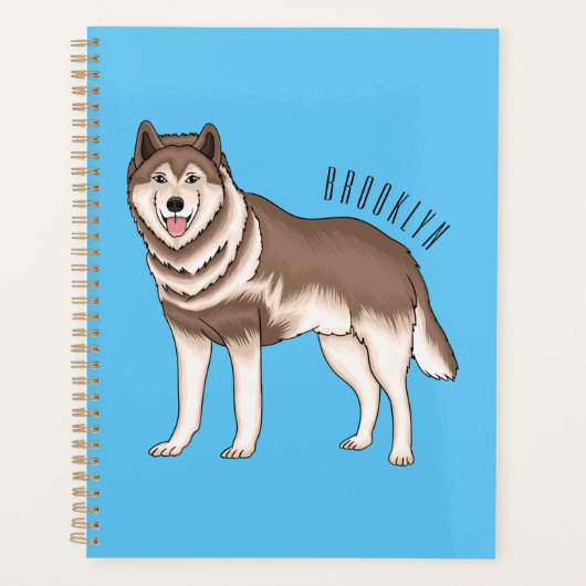 Illustration des sibirischen Husky-Cartoon Planer (Vorderseite)
