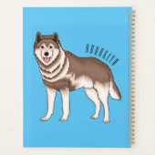 Illustration des sibirischen Husky-Cartoon Planer (Rückseite)