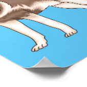 Illustration des sibirischen Husky-Cartoon Poster (Ecke)