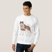 Illustration des sibirischen Husky-Cartoon Sweatshirt (Vorne ganz)