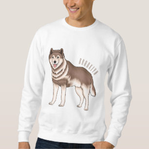 Illustration des sibirischen Husky-Cartoon Sweatshirt