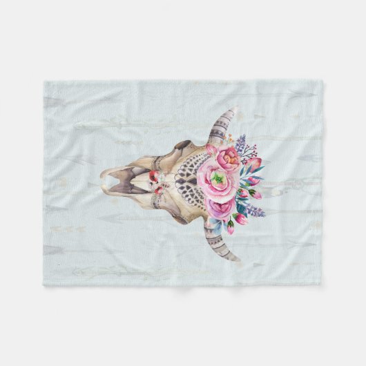 Illustration des Skelettbulls Fleecedecke (Vorderseite (Horizontal))