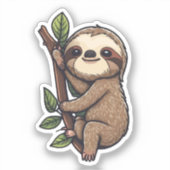 Illustration des Sloth Cartoon Aufkleber (Vorderseite)