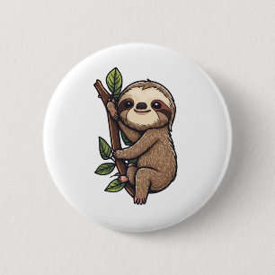 Illustration des Sloth Cartoon Button
