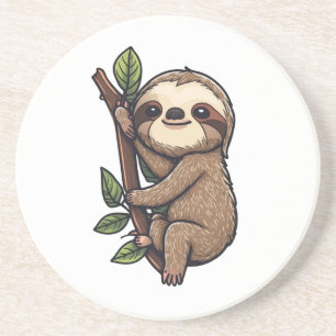 Illustration des Sloth Cartoon Getränkeuntersetzer