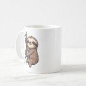 Illustration des Sloth Cartoon Kaffeetasse (Vorderseite Links)
