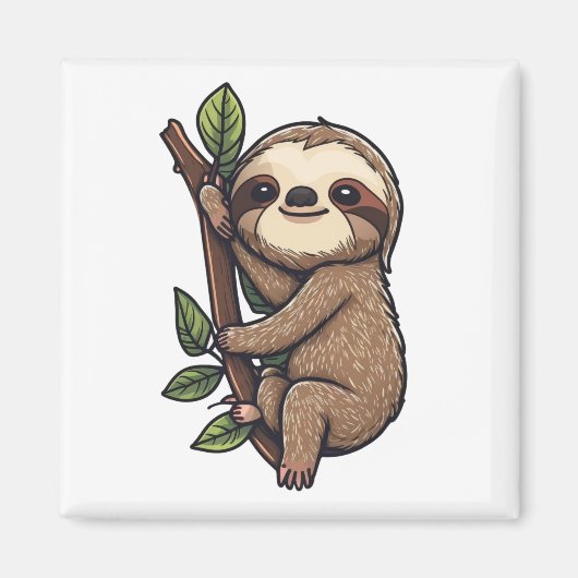 Illustration des Sloth Cartoon Magnet (Vorne)
