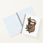 Illustration des Sloth Cartoon Notizblock (Innenseite)