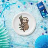 Illustration des Sloth Cartoon Pappteller (Party)
