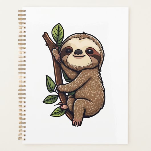 Illustration des Sloth Cartoon Planer (Vorderseite)