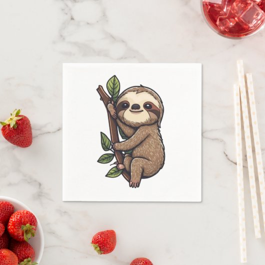 Illustration des Sloth Cartoon Serviette (Beispiel)