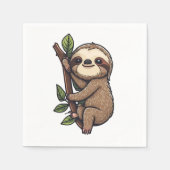 Illustration des Sloth Cartoon Serviette (Vorderseite)