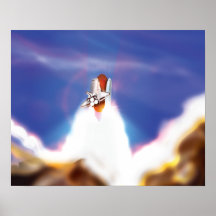 Illustration des Space Shuttle Starts