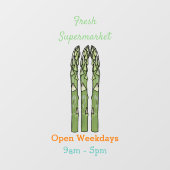 Illustration des Sparagus-Cartoon Fensteraufkleber (Blatt)