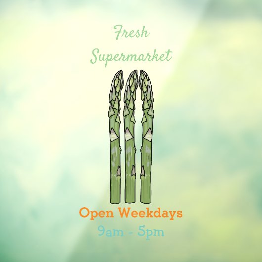 Illustration des Sparagus-Cartoon Fensteraufkleber (Blatt 3)