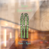 Illustration des Sparagus-Cartoon Fensteraufkleber (Blatt 2)