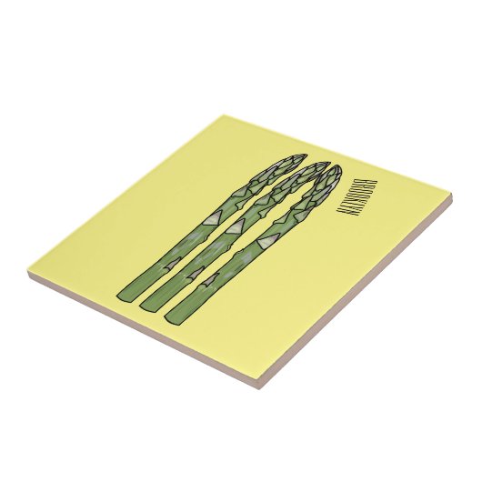 Illustration des Sparagus-Cartoon Fliese (Seite)