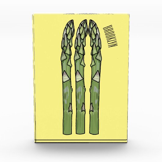 Illustration des Sparagus-Cartoon Fotoblock (Vorderseite)