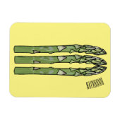 Illustration des Sparagus-Cartoon Magnet (Horizontal)
