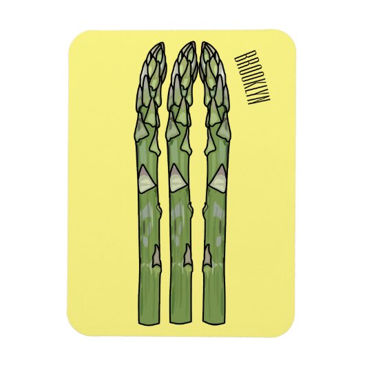 Illustration des Sparagus-Cartoon Magnet (Vertikal)