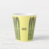 Illustration des Sparagus-Cartoon Milchtasse (Vorderseite)