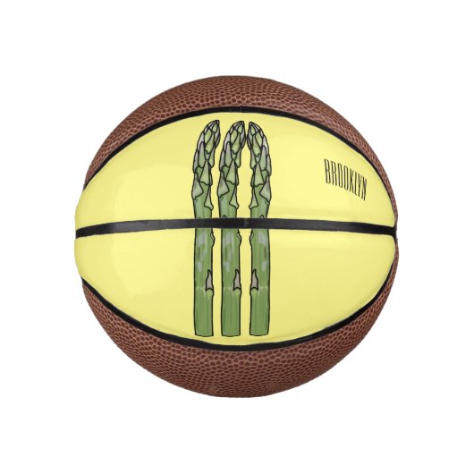 Illustration des Sparagus-Cartoon Mini Basketball (Vorderseite)