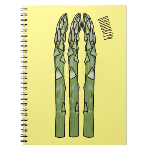 Illustration des Sparagus-Cartoon Notizblock