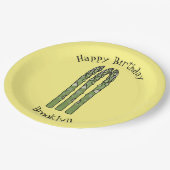 Illustration des Sparagus-Cartoon Pappteller (Schrägansicht)