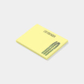 Illustration des Sparagus-Cartoon Post-it Klebezettel (angewinkelt)