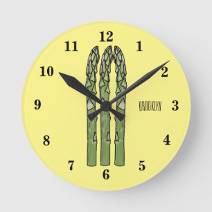 Illustration des Sparagus-Cartoon Runde Wanduhr
