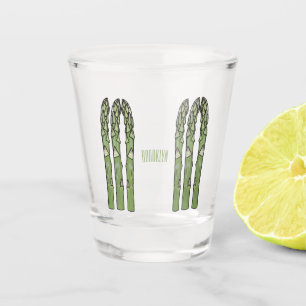 Illustration des Sparagus-Cartoon Schnapsglas