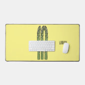 Illustration des Sparagus-Cartoon Schreibtischunterlage (Tastatur & Maus)