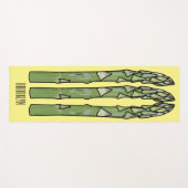 Illustration des Sparagus-Cartoon Yogamatte (Vorderseite (Horizontal))