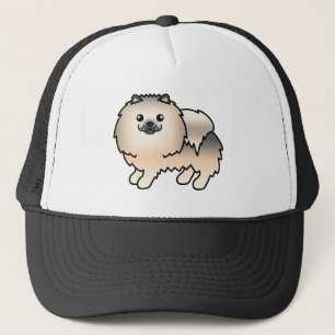 Illustration des Spitz-Spielzeugs "Cream Sable" Truckerkappe