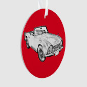 Illustration des Sport-Autos Triumphs Tr4 Ornament (Vorderseite)