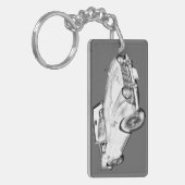 Illustration des Sport-Autos Triumphs Tr4 Schlüsselanhänger (Vorderseite links)