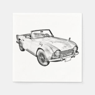 Illustration des Sport-Autos Triumphs Tr4 Serviette