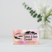 Illustration des Sportwagens | Blasen | Auto Care Visitenkarte (Stehend Vorderseite)