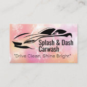 Illustration des Sportwagens | Blasen | Auto Care Visitenkarte (Vorderseite)