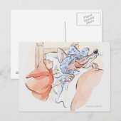 Illustration des stehenden Rotkäppchens Postkarte (Vorne/Hinten)