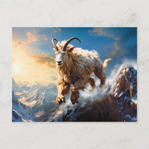 Illustration des Steinbock-Sternzeichens Postkarte