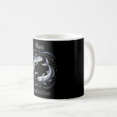 Illustration des Sternzeichens Fische mit individu Kaffeetasse (VorderseiteRechts)