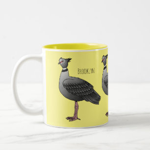Illustration des südlichen Cartoon der Vogelscheuc Zweifarbige Tasse