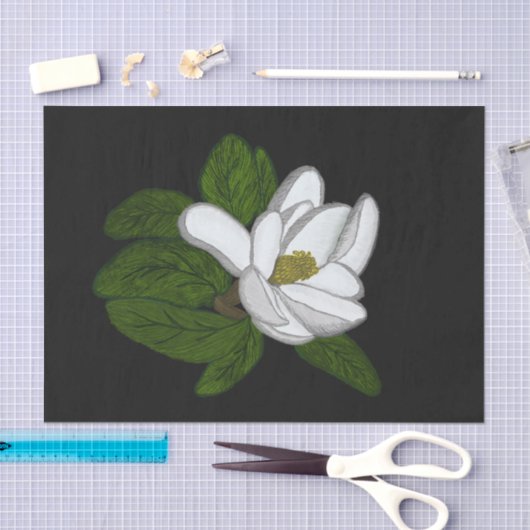 Illustration des südlichen Magnolien Seidenpapier (Handwerk)